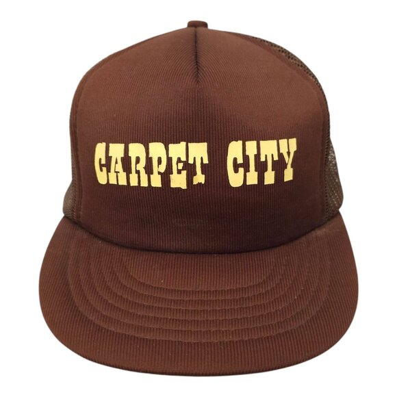 Carpet City Mesh Snapback Cap Vintage 90s Trucker Logo Baseball Foam Hat Kap II - Picture 9 of 13